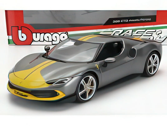 FERRARI  296 GTB ASSETTO FIORANO 2022  GREY YELLOW/Bburago 1/18ミニカー