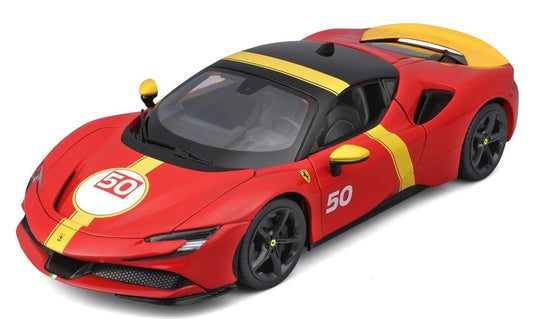 【予約】FERRARI SF90 N50 アセットフィオラノ ルマン24時間リバリー 2024 レッドイエローブラック/ Bburago 1/18 ミニカー