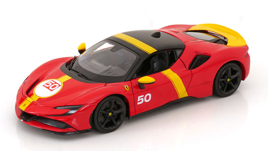 Ferrariフェラーリ SF90 Stradaleストラダーレ No 50 Assetto Fioranoアセットフィオラノ 2020 ショーケース付 / Bburago 1/18 ミニカー