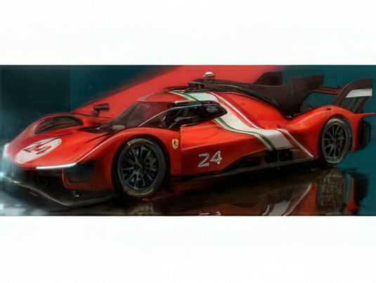 【予約】2025年発売予定FERRARI  499P 3.0L TURBO V6 N 24 MODIFICATA 2024  RED YELLOW BLACK/Bburago 1/18ミニカー 海外限定