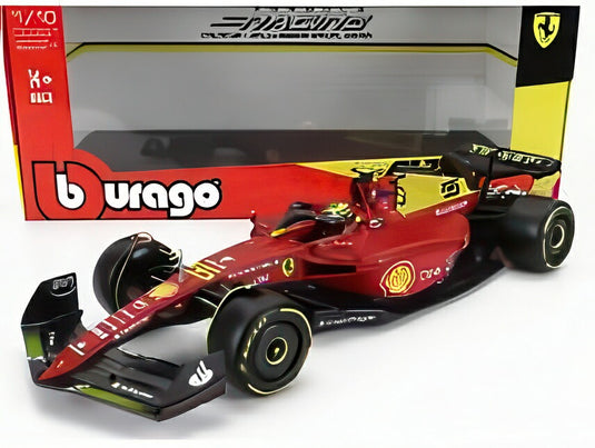 フェラーリ F1 75 スクーデリア フェラーリ N 55 4位 モンツァ GP イタリア 2022 カルロス サインツ イエローホイール付き レッド イエロー/ Bburago 1/18 海外限定ミニカー