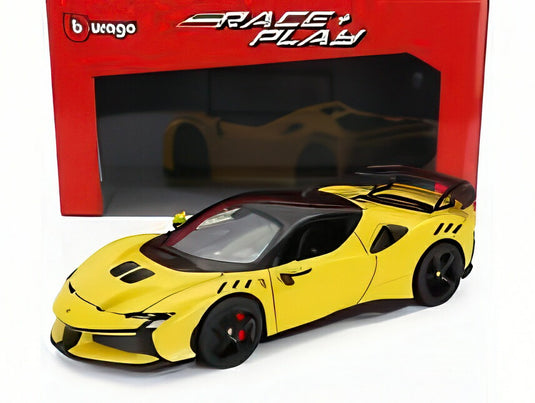 FERRARI SF90XX ストラダーレ 2024 ジアロモデナ イエローブラック/Bburago 1/18ミニカー 海外限定