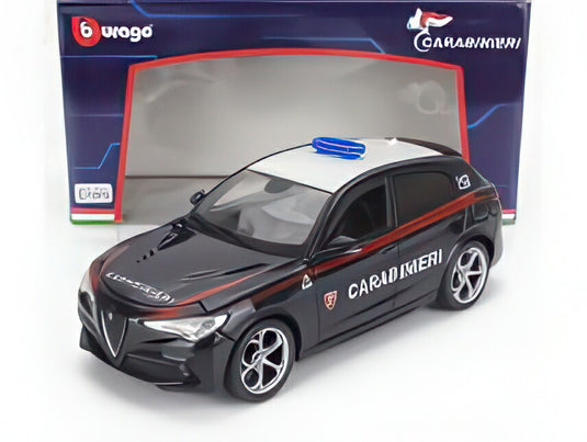 ALFA ROMEO ステルヴィオ カラビニエリ 2017 ブルー ホワイト/ Bburago 1/24 ミニカー