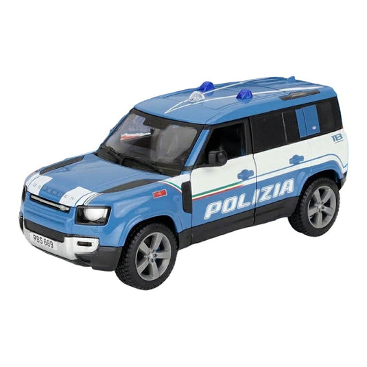 Land Roverランドローバー New Defenderニューディフェンダー 110 Poliziaポリス 2020 ライトブルー 警察車両 / Bburago 1/25 ミニカー