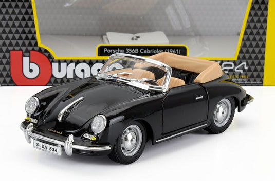 PORSCHE 356B カブリオレ 1961 ブラック/ Bburago 1/24 模型