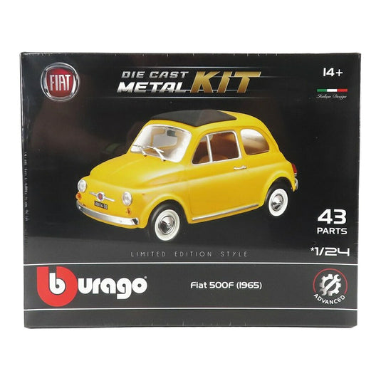 Fiatフィアット 500F 1965 イエロー 組み立てキット / Bburago 1/24 ミニカー