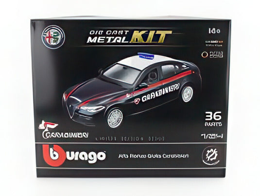 ALFA ROMEO ジュリア カラビニエリ 2016 36台セット ブルー ホワイト/ Bburago 1/24 モデルキットミニカー