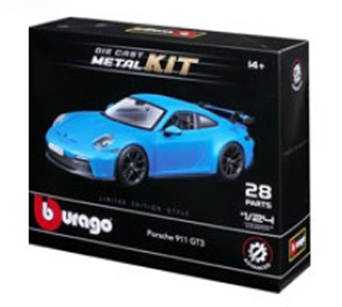 【予約】2026年発売予定PORSCHE 911 992 GT3 クーペ 2022 (28ピース) ブルー モデルキット プラモデル/ Bburago 1/24 ミニカー