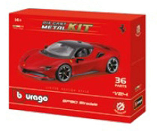 【予約】FERRARI SF90 STRADALE HYBRID 1000hp 2019 レッドブラック/ Bburago 1/24 モデルキットミニカー