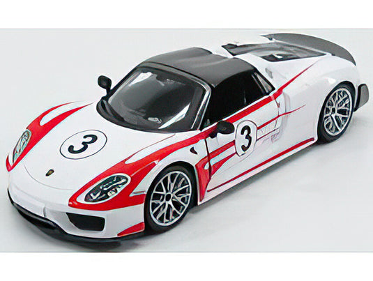 PORSCHE 918 SPYDER SALZBURG RACING DESIGN N 3 WEISSACHPACKAGE 2013 WHITE BLACK RED/Bburago 1/24ミニカー