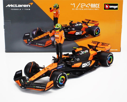【予約】McLAREN F1 MCL38 2024 ランドノリス N4 オレンジブラック/ Bburago 1/24 ミニカー