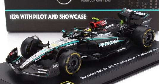 【予約】MERCEDES GP F1 W15 EQ 2024 ルイスハミルトン N44 ブラックシルバーグリーン/ Bburago 1/24 ミニカー