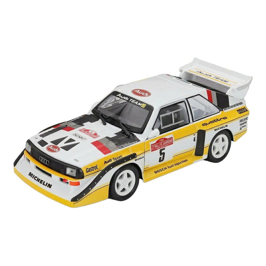 AUDI- QUATTRO SPORT E2 S1 N 5 WINNER RALLY SANREMO 1985 WALTER ROHRL - CHRISTIAN GEISTDORFER - WHITE YELLOW