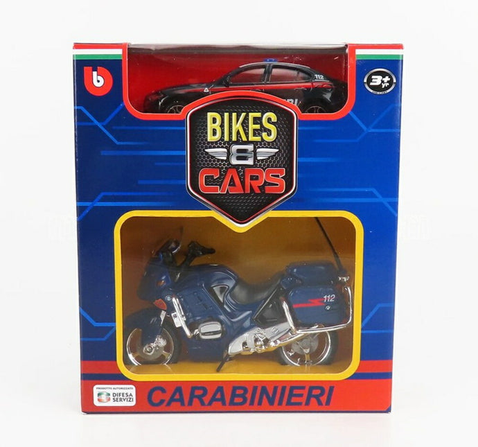 ALFA ROMEO ジュリア カラビニエリ 2015 & R1100RT カラビニエリ 2001 ブルー/ Bburago 1/43 模型