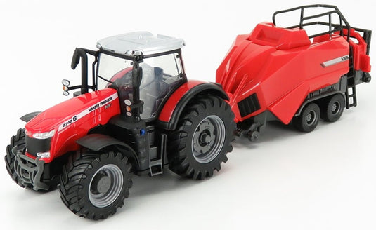 MASSEY FERGUSON 8740S トラクター WITH BALER LIFTER レッド/ Bburago 1/50 農機 模型
