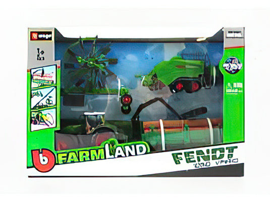 FENDT VARIO 1050 TRACTOR WITH 3X TRAILER 2016 GREEN/Bburago 1/50ミニカー 農業機械