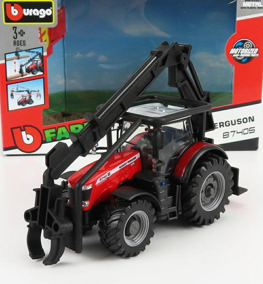 MASSEY FERGUSON 8740S トラクター ローダー 2016 レッド/ Bburago 1/50 農業機械模型