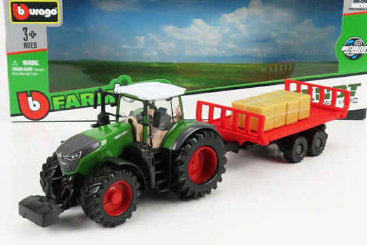 FENDT VARIO 1050 トラクター トレーラー付 2016 グリーン レッド/ Bburago 1/50 農業機械模型