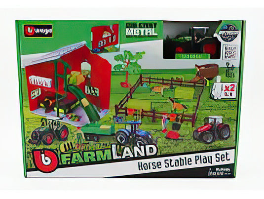 FENDT SET FARM HORSE STABLE PLAY VARIO 1050 TRACTOR 2016 GREEN/Bburago 1/50ミニカー 農業機械