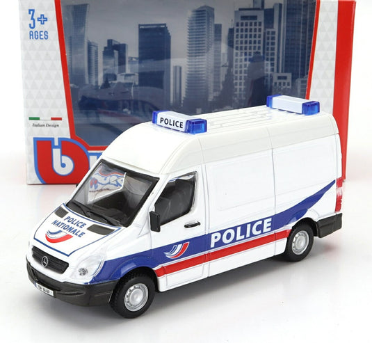 メルセデスベンツ スプリンター バン フランス国家警察 2019 ホワイト/ブルー/レッド / Bburago 1/50 ミニカー