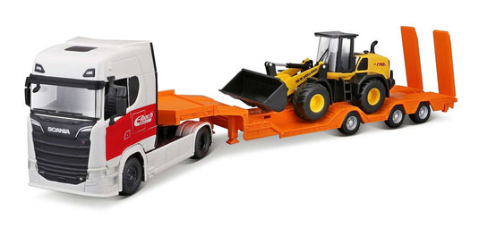 【予約】SCANIA R730 V8 トラック 2011 ホワイトオレンジ/ Bburago 1/43 ミニカー