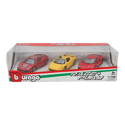 Ferrariフェラーリ 458スペチアーレ 296 GTB 458スパイダー 3台セット レッド イエロー / Bburago 1/43 ミニカー