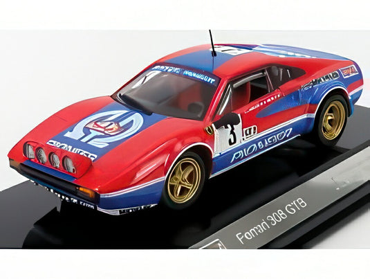 FERRARI 308 GTB Gr.4 ナイトver. N3 ラリーモンテカルロ 1982 レッド ブルー/ Bburago 1/43 ミニカー