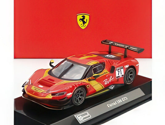 FERRARI 296 GT3 3.0L ツインターボ V6 71号車 レーシング 2022  レッド イエロー/ Bburago 1/43 シグネチャーミニカー