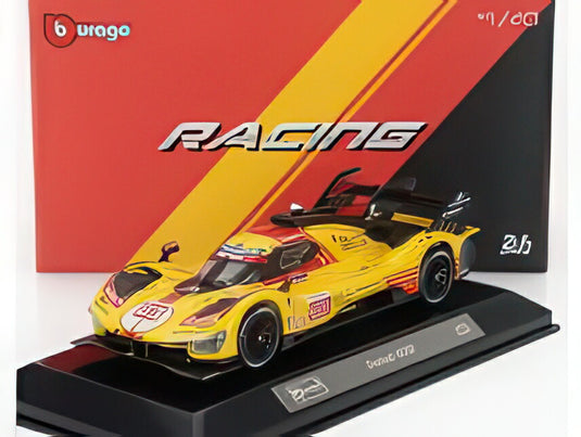 FERRARI 499P 3.0L ターボ V6 チーム AF コルセ 83号車 ルマン24時間 2024 ロバート・クビカ ロバート・シュワルツマン イーフェイ・イェ  イエロー レッド/ Bburago 1/43 シグネチャーミニカー