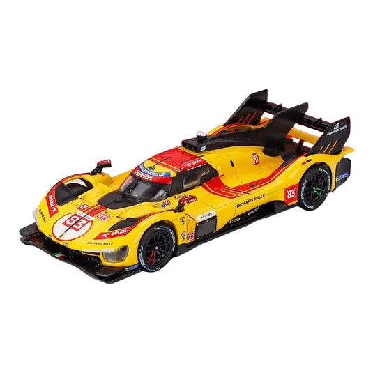 FERRARI 499P 3.0L TURBO V6 N83 ルマン24時間優勝 2025 ロバートクビサ フィルハンソン イーフェイイェ イエローレッド/ Bburago 1/43 シグネチャーシリーズ　海外限定ミニカー
