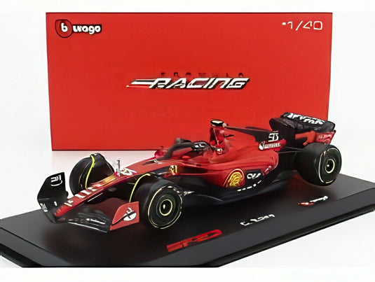 FERRARI F1 SF-23 N55 2023 C.サインツ パイロットフィギュア/ケース付 限定 レッド ブラック/ Bburago 1/43 シグネチャーシリーズミニカー