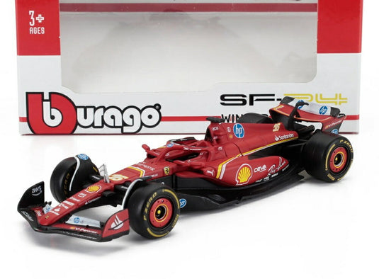 FERRARI F1 SF-24 チーム スクーデリア フェラーリ N 16 モナコGP 優勝 2024 C.ルクレール レッド ブラック/ Bburago 1/43 海外限定模型