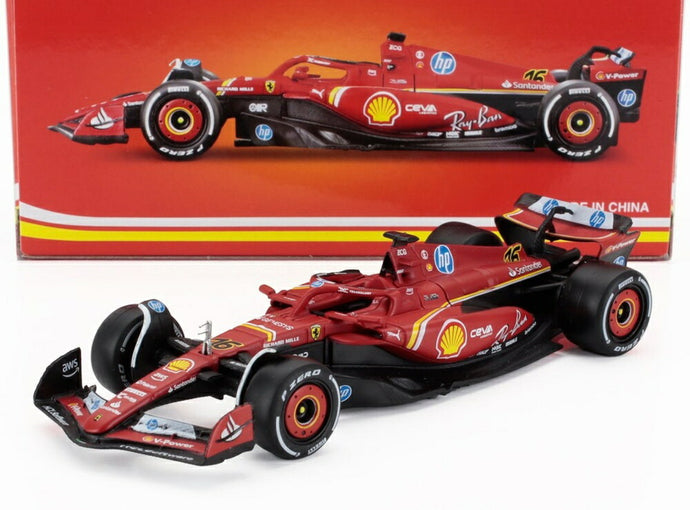 FERRARI F1 SF-24 チーム スクーデリア フェラーリ N 16 モンツァGP 優勝 2024 C.ルクレール レッド ホワイト ブラック/ Bburago 1/43 海外限定模型