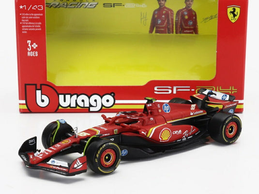 FERRARI F1 SF-24 チーム スクーデリア フェラーリ N 55 イモラGP 5位 2024 C.サインツ レッド ブラック/ Bburago 1/43 模型