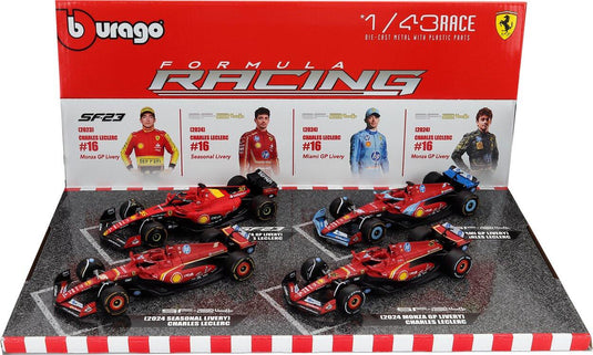 Ferrariフェラーリ F1 4台セット SF-23 Monza 2023 & SF-24 Seasonal/Miami/Monza 2024