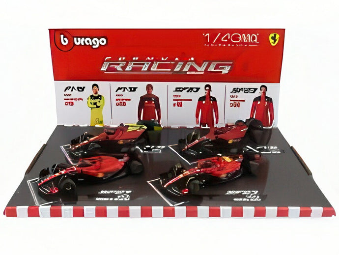 FERRARI F1 4台セット 2022-2023 SF-23 F1-75 ルクレール サインツ レッド ブラック イエロー/ Bburago 1/43 ミニカー