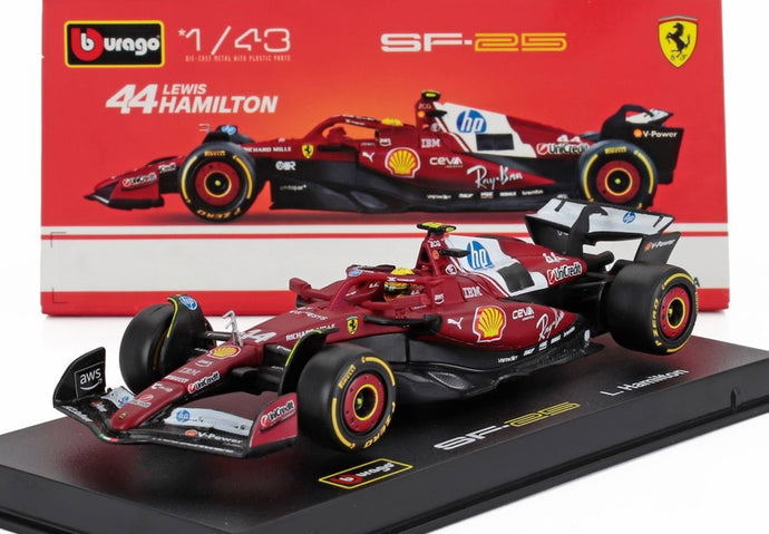 【予約】FERRARI F1 SF25 2025 ルイスハミルトン N44 レッド/ Bburago 1/43 シグネチャーシリーズミニカー