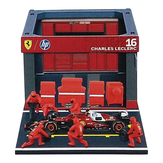 Ferrariフェラーリ F1 SF-25 ジオラマ ガレージ ピットストップ チーム スクーデリア