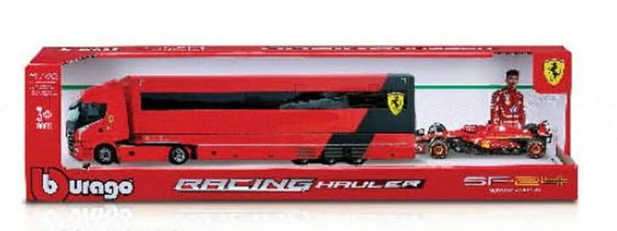 【予約】IVECO FIAT S-WAY 570 トランスポーター & F1 SF-23 N 16 2023 C.ルクレール セット レッド ブラック/ Bburago 1/43 ミニカー