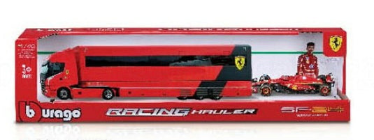 【予約】IVECO FIAT S-WAY 570 トランスポーター & F1 SF-23 N 16 2023 C.ルクレール セット レッド ブラック/ Bburago 1/43 ミニカー
