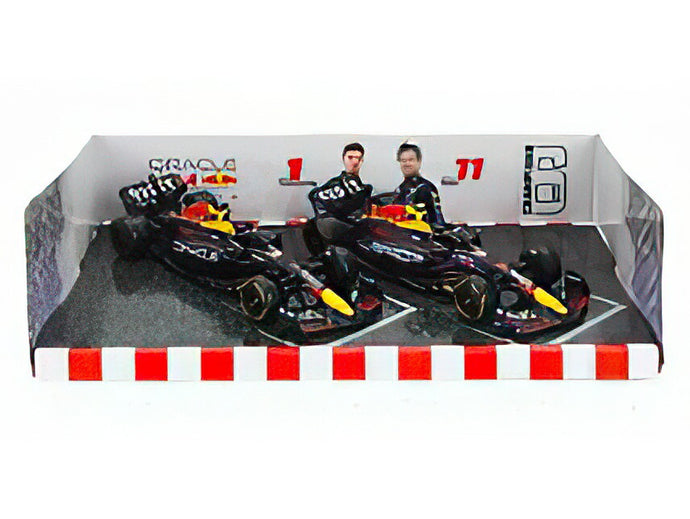 RED BULL SET F1 2X RB19 TEAM ORACLE RED BULL RACING N 1 WORLD CHAMPION SEASON GP 2023 MAX VERSTAPPEN + N 11 SEASON 2023 SERGIO PEREZ MATT BLUE YELLOW RED/Bburago 1/43ミニカー