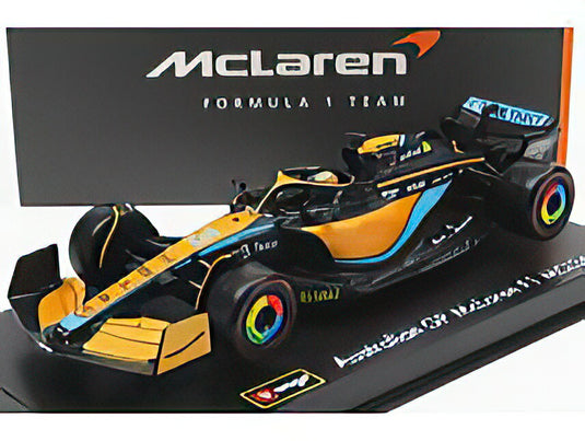 McLAREN F1 MCL36 TEAM MCLAREN N 3 AUSTRALIAN GP 2022 DANIEL RICCIARDO ORANGE LIGHT BLUE/Bburago 1/43ミニカー シグネチャーシリーズ