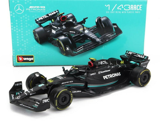 MERCEDES GP F1 W14 チーム メルセデス AMG N 44 2023 L.ハミルトン マットブラック/ Bburago 1/43 模型