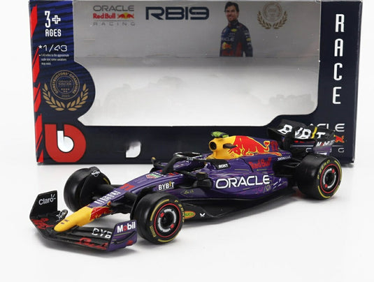 レッドブル F1 RB19 オラクル・レッドブル・レーシング N 11 2023年ラスベガスGP 3位 セルジオ・ペレス パープル イエロー レッド 海外限定/ Bburago 1/43 ミニカー