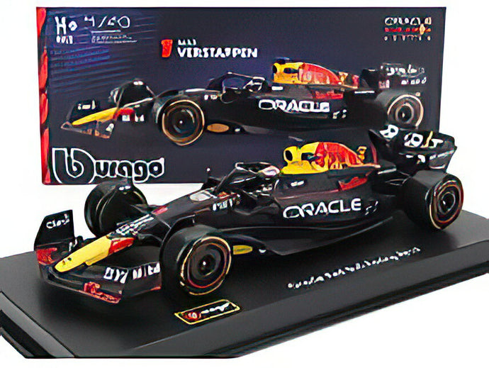 RED BULL F1 RB19 TEAM ORACLE RED BULL RACING N 1 WORLD CHAMPION SEASON 2023 MAX VERSTAPPEN CON PILOTA E VETRINAフィギュア付き MATT BLUE/Bburago 1/43ミニカー シグネチャーシリーズ