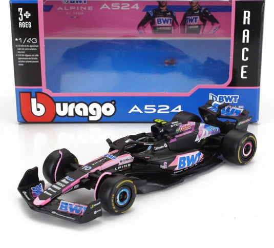 ALPINE F1 A524 チーム BWT ALPINE N 10 2024 P.ガスリー ブラック ブルー ピンク/ Bburago 1/43 模型