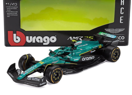 ASTON MARTIN F1 AMR25 TEAM ARAMCO COGNIZANT N 14 2025年シーズン フェルナンド・アロンソ グリーン ブラック / Bburago 1/43 ミニカー