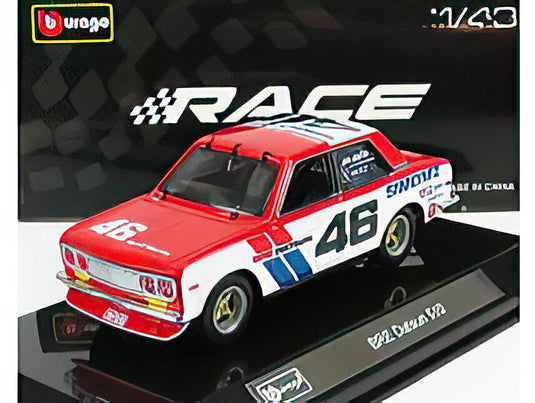 DATSUN 510 BRE N 46 RACING 1972 WHITE BLUE RED/Bburago 1/43ミニカー シグネチャーシリーズ