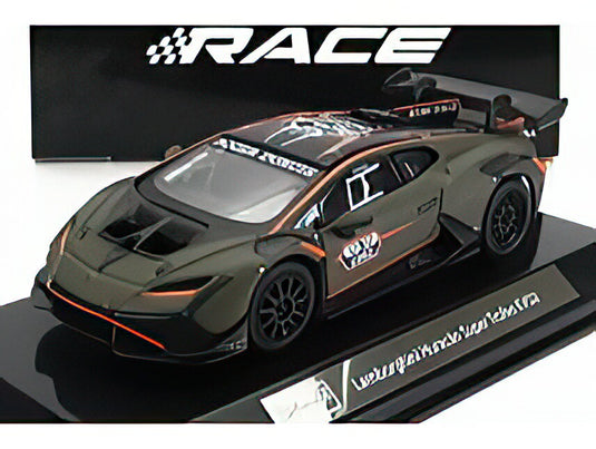 LAMBORGHINI HURACAN LP620 2 EVO N 63 SUPER TROFEO 2019 GREEN/Bburago 1/43ミニカー シグネチャーシリーズ