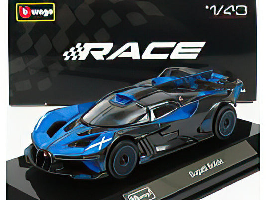 BUGATTI BOLIDE W16 8.0 FOUR TURBO 1850hp 500km/h 2020 BLUE BLACK/Bburago 1/43ミニカー シグネチャーシリーズ